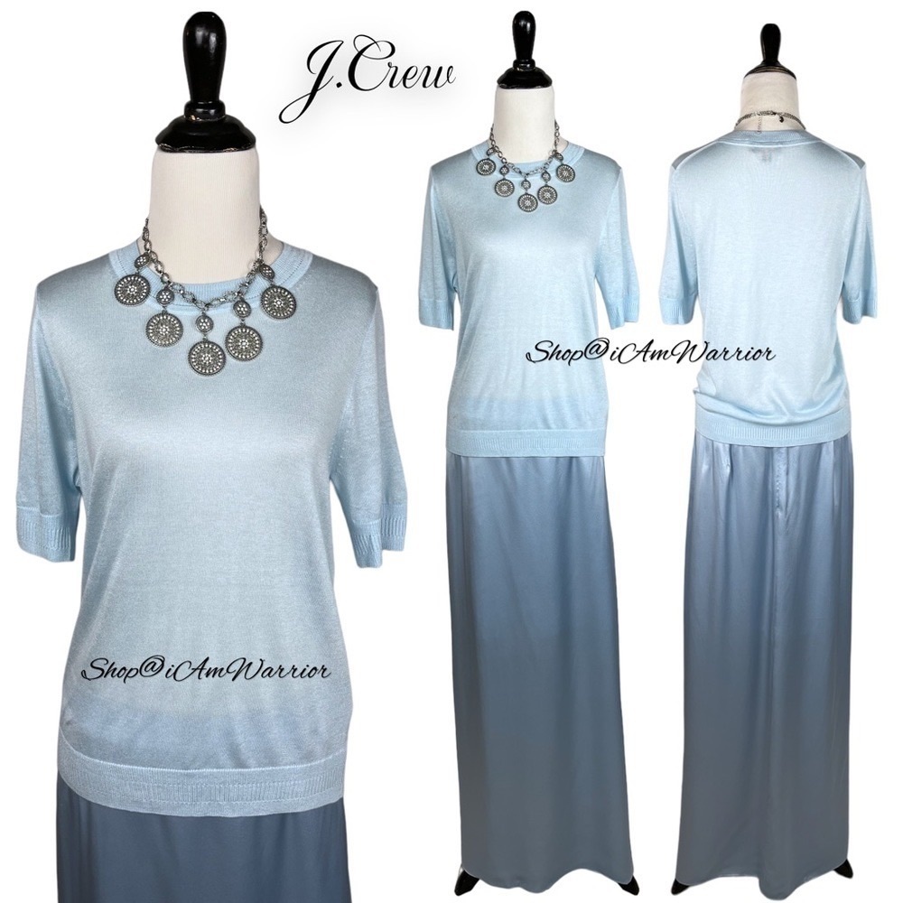 J.Crew NWT {FIRM} light weight silk blend short sleeve sweater shop@iamwarrior - Picture 6 of 12